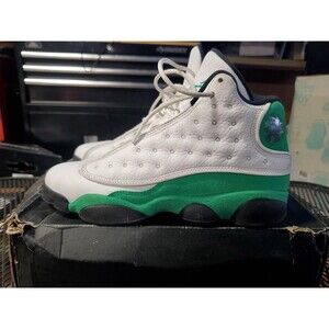 Jordan Kids 13 Retro Sneakers DB6536-113 White/Lucky-Green-Black Size 6y/7.5 Wom